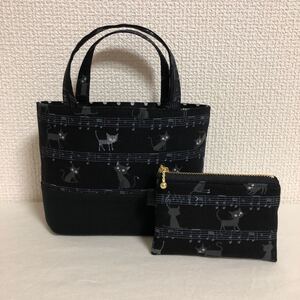 ハンドメイド ミニトートバッグ&ミニポーチ