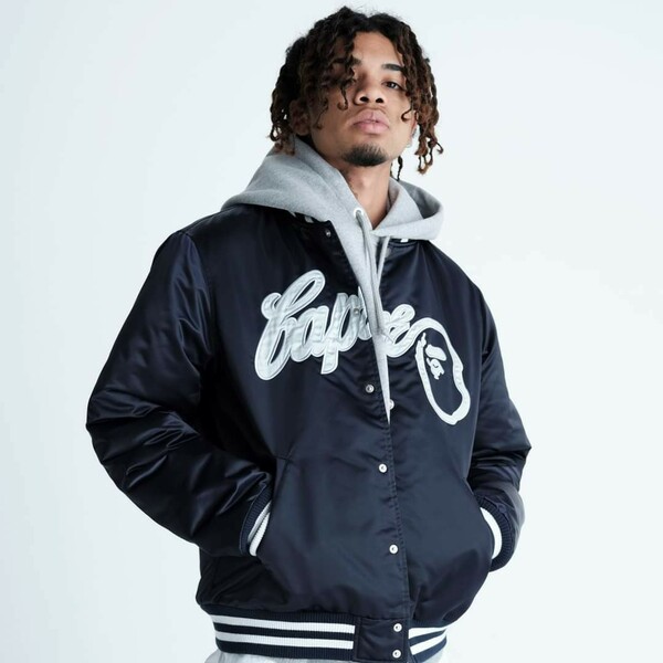 激レア A BATHING APE BAPE BASEBALL JACKET XLサイズ