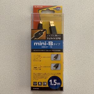 ELECOM U2C-MF15BK mini-Bタイプ USB2.0ケーブル