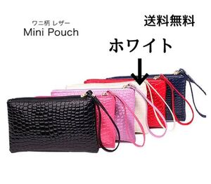 ポーチ クロコダイル調 クロコダイルポーチ スマホケース スマホポーチ