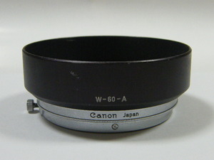 ◎ 金属製 Canon W-60-A キャノン R35mmF2.5、FL35mmF2.5用 メタルフード