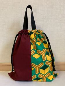 体操着入れ お着替え袋 持ち手付き ハンドメイド