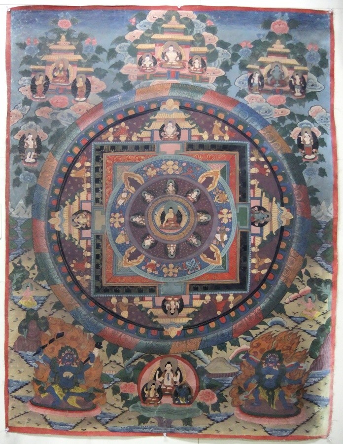 Mandala (antique) Mn2514 Shakyamuni Buddha, artwork, painting, others