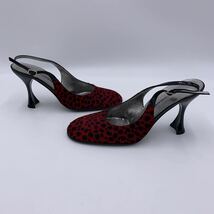 Z @ イタリア製 '高級!!ラグジュアリー靴' DOLCE&GABBANA ハラコレザー使用 サンダル 婦人靴 ヒール バックストラップ SIZE:36 シューズ_画像3