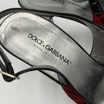 Z @ イタリア製 '高級!!ラグジュアリー靴' DOLCE&GABBANA ハラコレザー使用 サンダル 婦人靴 ヒール バックストラップ SIZE:36 シューズ_画像7