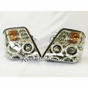  Citroen C2 LED lighting ring projector head light chrome 