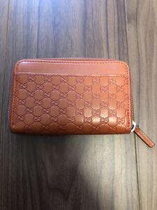 ☆美品☆GUCCI ☆グッチ☆コインケース ☆小銭入れ ☆ラウンドファスナー ☆カードケース ☆オレンジ☆☆