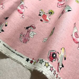 LUCIENきゅるる猫柄生地 1m