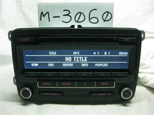 M-3060　VolksWagen　フォルクスワーゲン　ゴルフ　VW-1K0 035 183 B　MP3　CDデッキ　純正オーディオ　補償付き