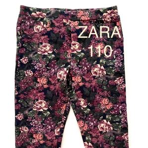 ZARA キッズ 花柄ストレッチパンツ 子供服 とてもはきやすいストレッチ素材 オシャレ 110 センチ