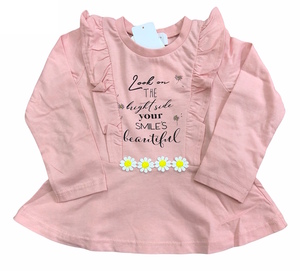 ★即決★新品タグ付 ウィルメリー WILL MERY 女児 子供★肩フリル ペプナム 長袖Tシャツ★100cm 3-4才目安 ￥2200