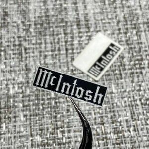　◆ McIntosh 枠付 艶黒/銀 ステッカー 25mm 2枚 ■ マッキントッシュ 真空管 パワー プリメイン アンプ 部品 スピーカー キャビネット