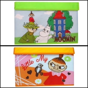 [ Moomin ] cover attaching storage BOX 2 kind set ( new goods tag attaching )