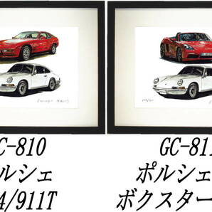 GC-810ポルシェ911T/924・GC-811ポルシェ911T/718限定版画300部 直筆サイン有 額装済●作家 平右ヱ門 希望図柄をお選び下さい。