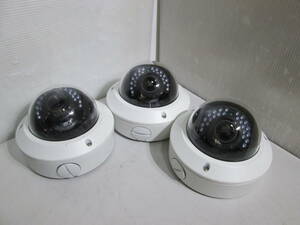 [K2-1/KC01/21911-2]★IR NETWORK CAMERA model:GJ-IP2710VF-IR 屋内外兼用ドーム型防犯カメラ 3台セット★