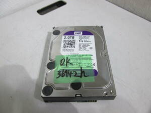 良品WD製HDD◆3.5インチ SATA ◆WD20PURX◆ 2.0TB 使用36942時間