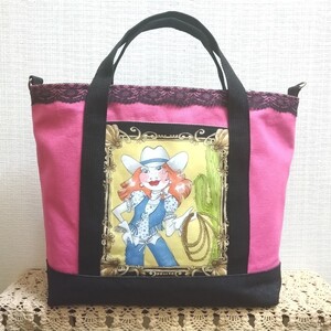 ロラライハリス№67 大きめトートバッグ ハンドメイド