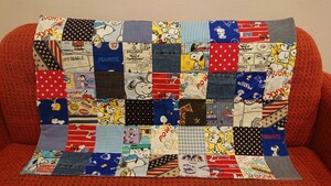 SNOOPY ガーゼケット ひざかけ ハンドメイド 一点物