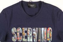 SCERVINO Street（シェルヴィーノ ストリート） Uネック半袖Tシャツ TSU015 ネイビー x マルチカラー M 26844nv 【S26849】_画像2