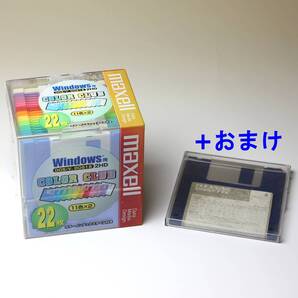 maxell Windows用 2HD フロッピーディスク 22枚【新品 未開封】COLOR CLUB 日立マクセル クリーニングディスク おまけ付き MFHD18CC.22P