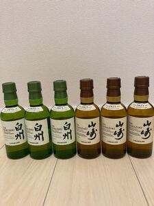 サントリー 山崎 白州 シングルモルトウイスキー SUNTORY ノンビンテージ 180ml×6本