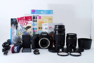 キャノン canon kiss x 9i標準&望遠レンズセットCANON EF28-80㎜1:3.5-5.6 IV CANON EF 75-300mm F4-5.6 III USM ULTRASONIC ☆244