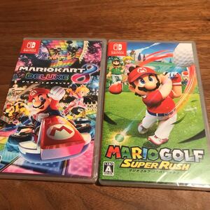 ソフト2本セット新品未使用 マリオゴルフ スーパーラッシュ マリオカート8デラックス 送料無料 ニンテンドースイッチSwitch
