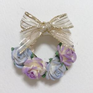ハンドメイド薔薇ブローチ