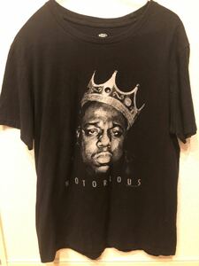 the notrious B.I.G ノトーリアス オールドネイビーTシャツ L