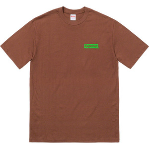 Supreme 20FW Week17 No More Shit Tee Brown Small 店舗購入 新品未使用 半タグ付 ノー モア シット Tシャツ 茶 Sサイズ Cross Box Logo