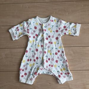 ベビー服 長袖ロンパース 7部丈 60