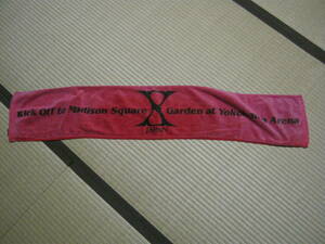 X JAPAN エックス /KICK OFF TO MADISON SQUARE : GARDEN AT YOKOHAMA ARENA フェイスタオル YOSHIKI TOSHI HIDE PATA HEATH SUGIZO EXTASY