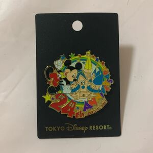  valuable pin badge Disney Land 24 anniversary tuxedo. Mickey &sinterela castle TDL*TDR
