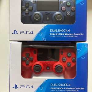 新品!SONY デュアルショック4 ミッドナイトブルー マグマレッド CUH-ZCT2J DUALSHOCK