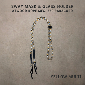 2WAY MASK & GLASS HOLDER- YELLOW MULTI/ 2WAY マスク＆メガネホルダー- イエローマルチ