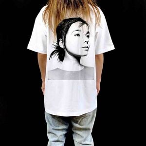 新品 ワンポイント&ビッグ バックプリント 大きいオーバーサイズ XXL 3XL 4XL 5XL 対応 Bjork ビョーク 90's 洋楽 Tシャツ ロンT パーカー