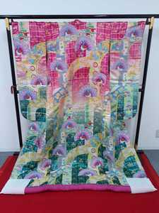 [.- - 200] красочное свадебное кимоно Courreges красочный бракосочетание роскошный вышивка свадебный бренд розовый серия 210929