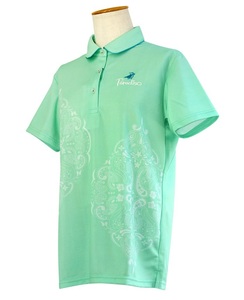 【KCM】golf-14-M★新品★【PARADISO/パラディーゾ】レディース　半袖ポロシャツ　ゴルフウェア　PG（グリーン系）　M