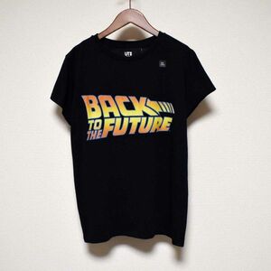 ユニクロ UT × バックトゥザ・フューチャー Tシャツ 黒 レディースXL BACK TO THE FUTURE BTTF