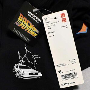 ユニクロ UT × バックトゥザ・フューチャー Tシャツ 黒 レディースXL BACK TO THE FUTURE BTTFの画像4