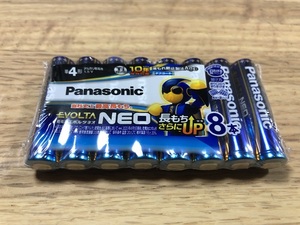  regular goods Panasonic evo rutaNEO single 4 shape alkaline battery 8ps.@ pack LR03NJ/8SW⑤