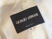 美品 GIORGIO ARMANI　ジョルジオアルマーニ　 ★イタリア製　ベージュ　半袖ジャケット　ワイドパンツ　38　S～M相当_画像9