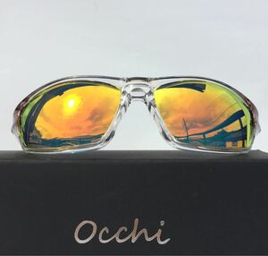 新品 OCCHI 偏光サングラス レンズUV400 軽量 オレンジミラー