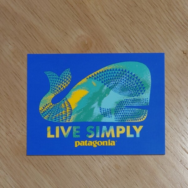 ☆ patagonia パタゴニア LIVE SIMPLY ステッカー クジラ ☆