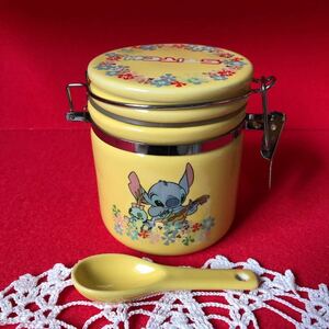  Lilo and Stitch * Stitch * Lilo & Stitch * sugar pot * spoon attaching * ceramics made * Disney *Disney* box none unused goods * rare 