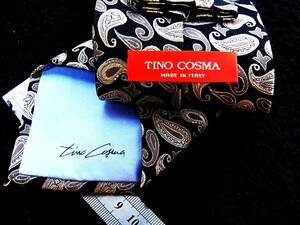 ♪SH3330N新品 ティノコズマ「刺繍ペイズリー」【Tino Cosma】ネクタイ