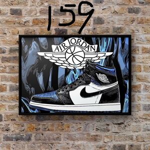 AIR JORDAN1エアジョーダン1 オマージュアートポスター(フレーム付き)