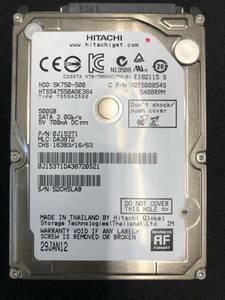 【送料無料】 HTS547550A9E384 【HITACHI】【500GB】【2.5インチHDD】【SATA】