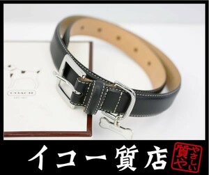 イコー質店　コーチ　犬用首輪　カウハイドレザー　ブラック　XLサイズ　希少品　未使用・保管品　RY4318