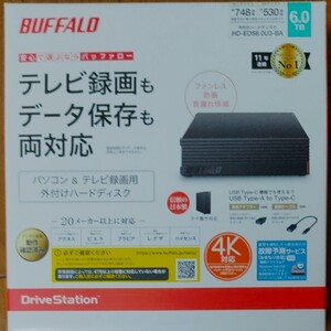 バッファロー パソコン&テレビ録画用外付けハードディスク 6.0TB HD-EDS6.0U3-BA